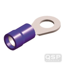 Kabelskor ''Ring'' Isolerade Blå M3 (5st) QSP Products